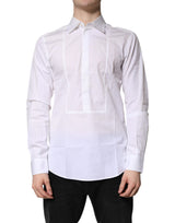 Chemise habillée à col blanc en coton de Dolce &amp; Gabbana