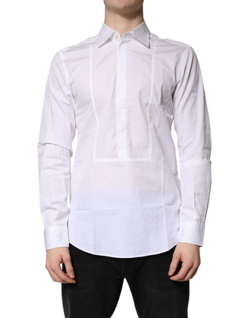 Dolce &amp; Gabbana wit katoenen overhemd met kraag, formeel.