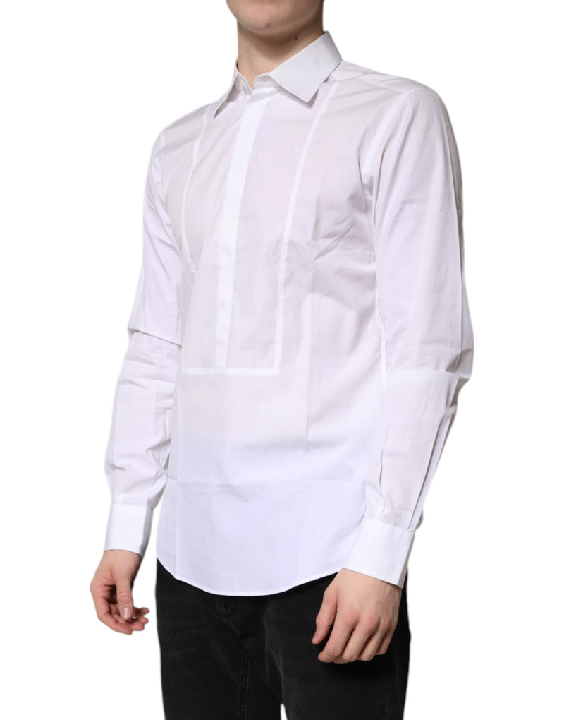Dolce &amp; Gabbana wit katoenen overhemd met kraag, formeel.