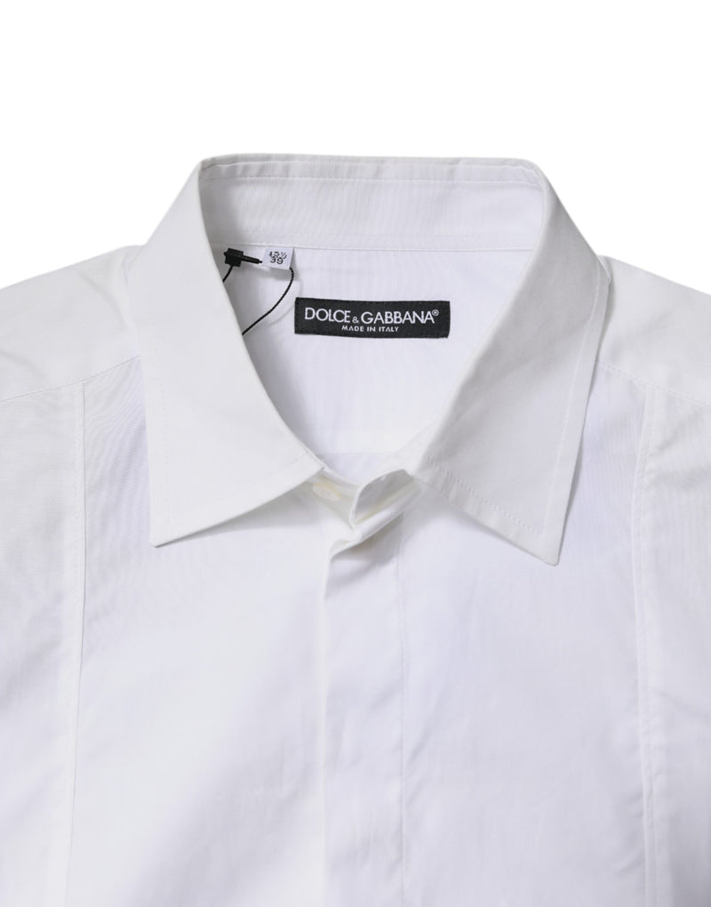 Dolce &amp; Gabbana wit katoenen overhemd met kraag, formeel.