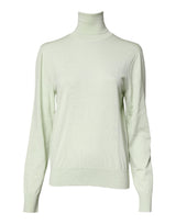 Pull en laine à col montant vert clair de Dolce &amp; Gabbana