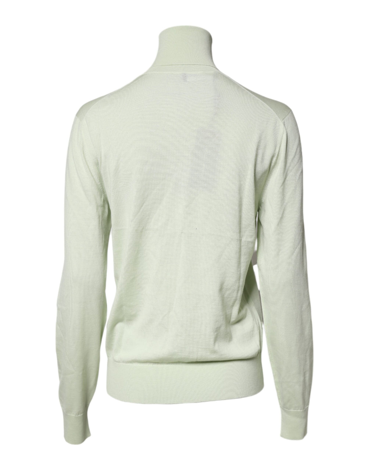 Pull en laine à col montant vert clair de Dolce &amp; Gabbana