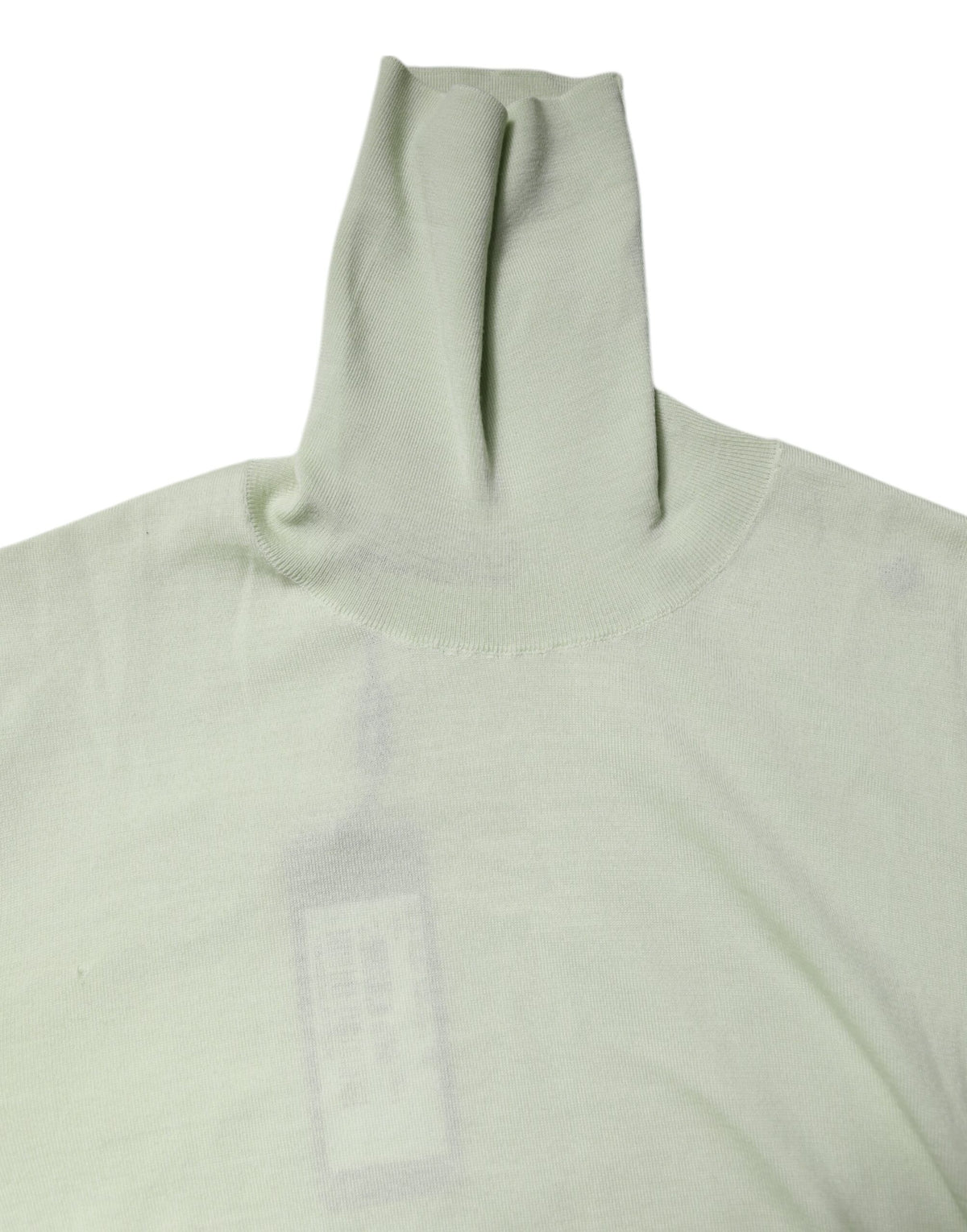 Pull en laine à col montant vert clair de Dolce &amp; Gabbana