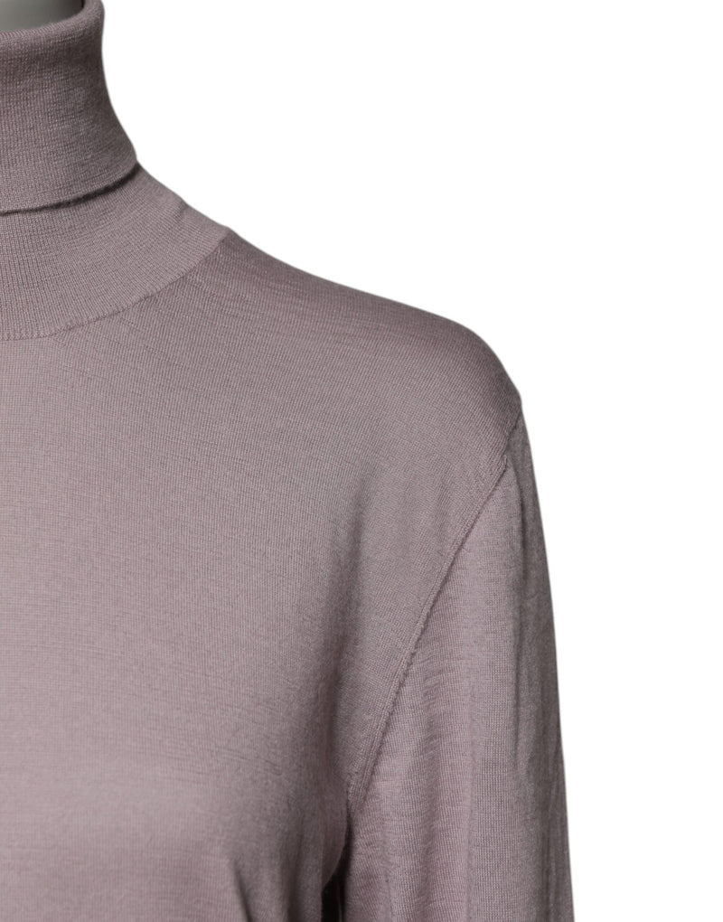 Pull en cachemire à col montant brun de Dolce &amp; Gabbana