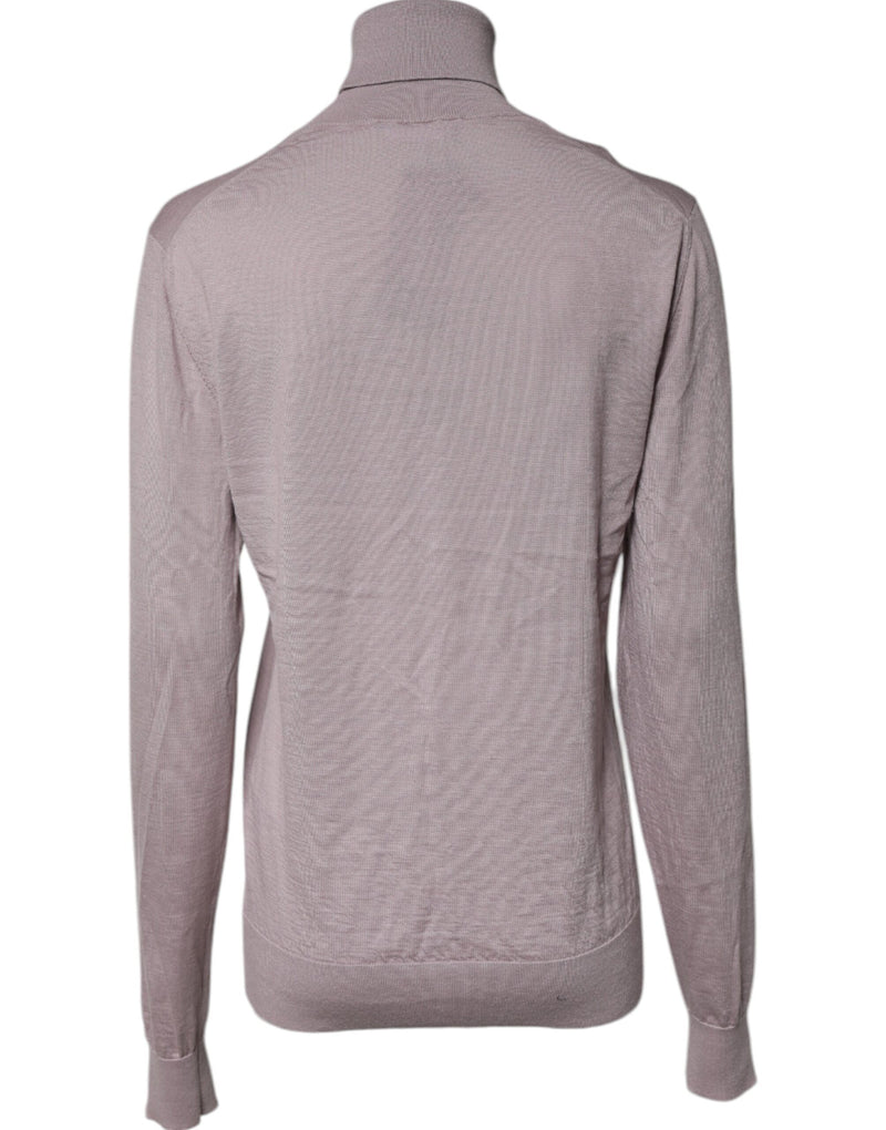 Pull en cachemire à col montant brun de Dolce &amp; Gabbana