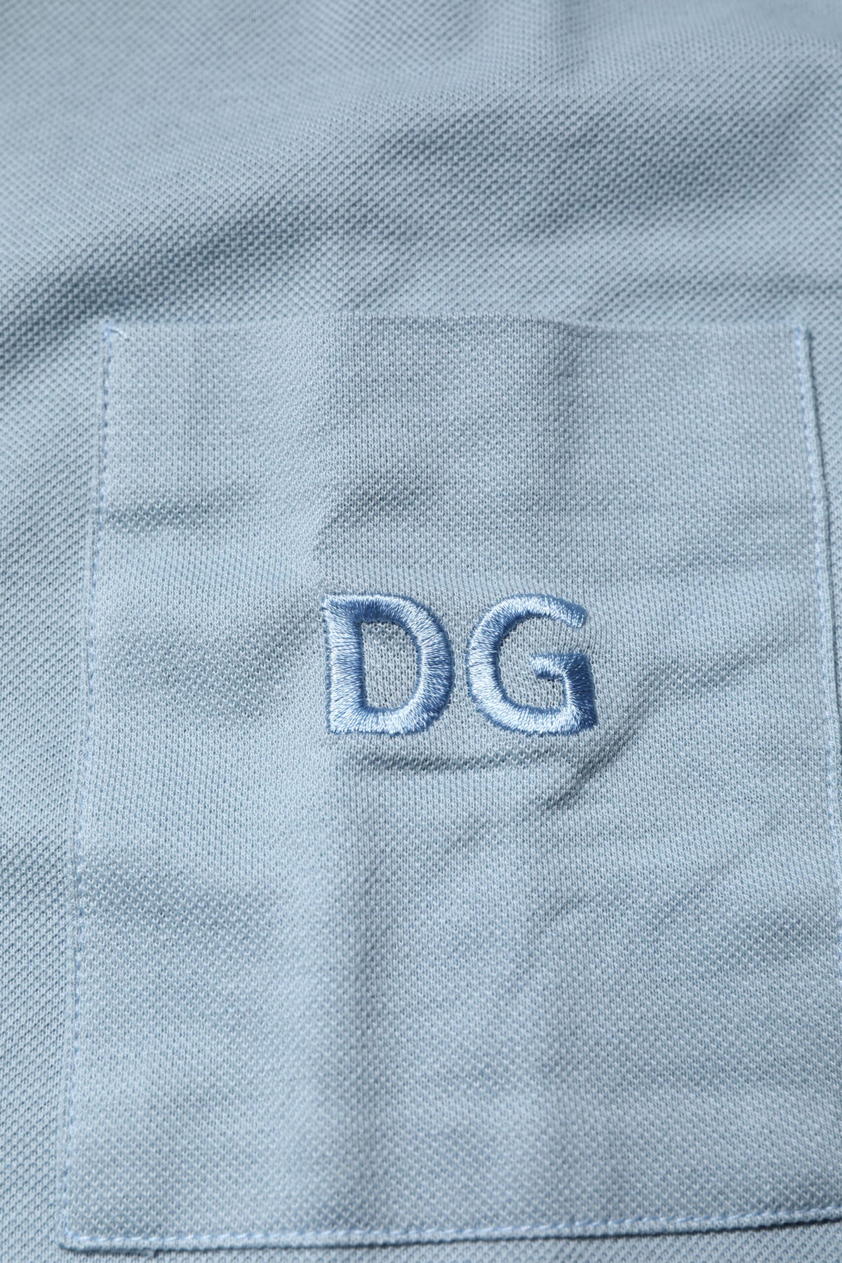 Polo homme décontracté en coton bleu à boutons Dolce &amp; Gabbana