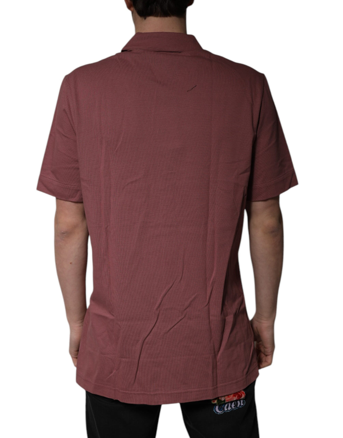 Chemise polo casual à boutons pour homme, rose foncé, Dolce &amp; Gabbana