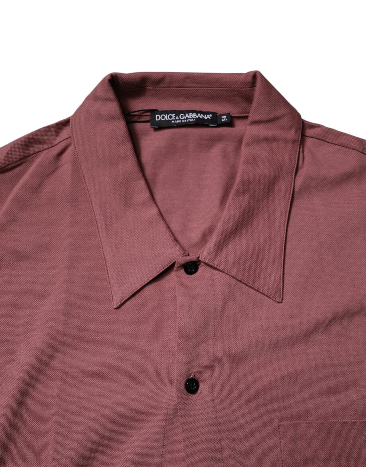 Chemise polo casual à boutons pour homme, rose foncé, Dolce &amp; Gabbana