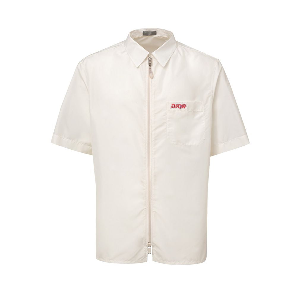 Short à manches courtes en polyester blanc Dior