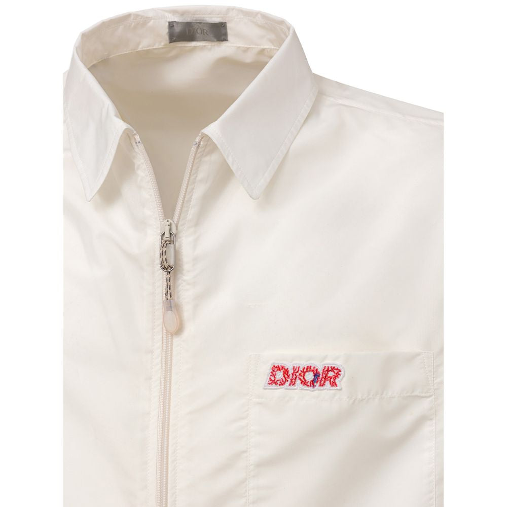 Short à manches courtes en polyester blanc Dior