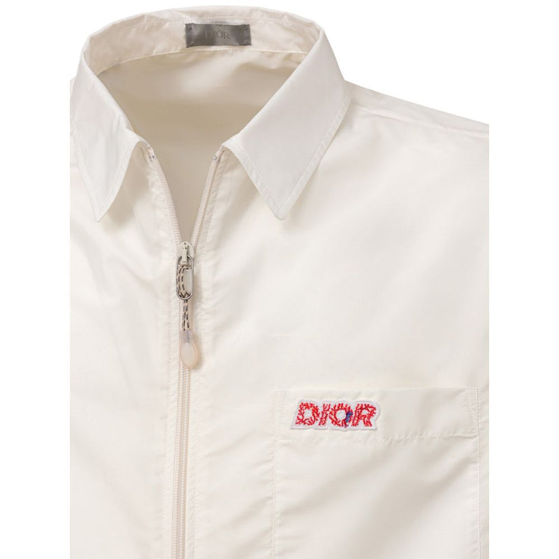 Short à manches courtes en polyester blanc Dior