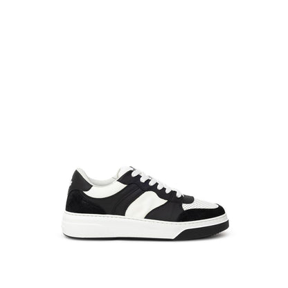 Dsquared² Zwarte en Witte Lederen Sneaker