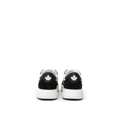 Dsquared² Zwarte en Witte Lederen Sneaker