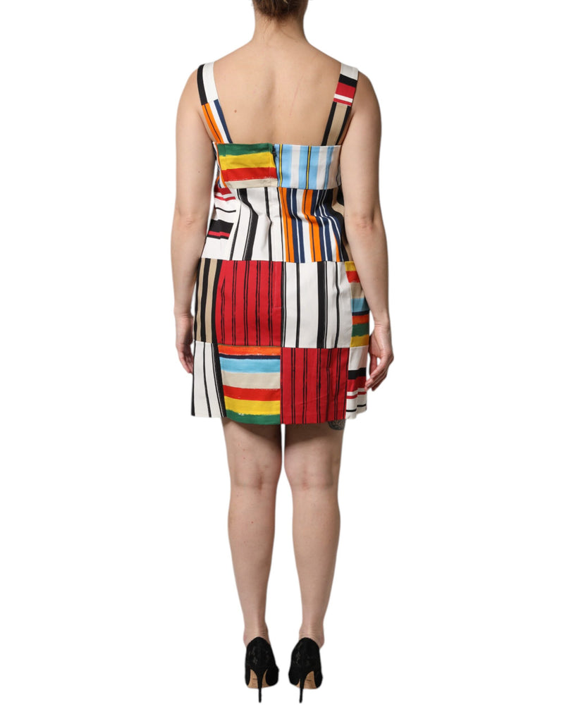 Robe sans manches à rayures multicolores Dolce & Gabbana