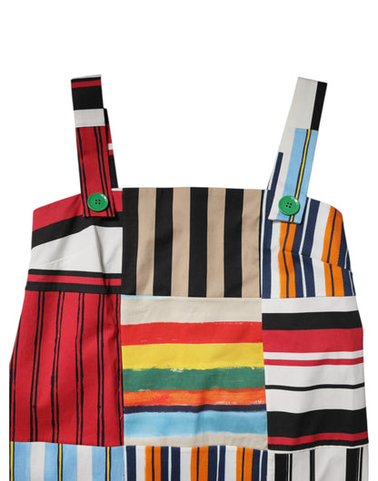 Dolce & Gabbana Geruite, Mouwloze Jurk van Katoen in Meerdere Kleuren