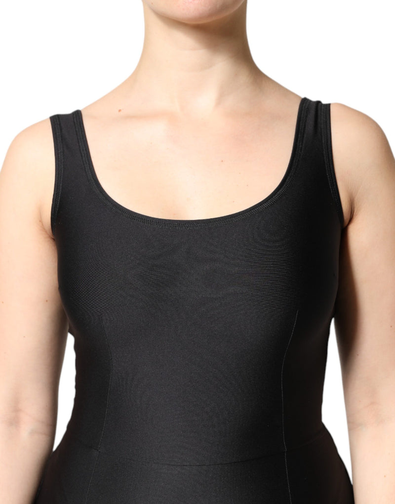 Dolce & Gabbana Black Sleeveless Bodycon Jumpsuit Dress
