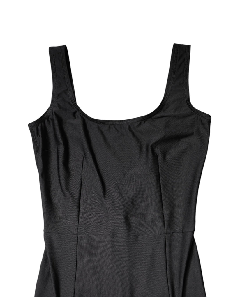 Dolce & Gabbana Black Sleeveless Bodycon Jumpsuit Dress
