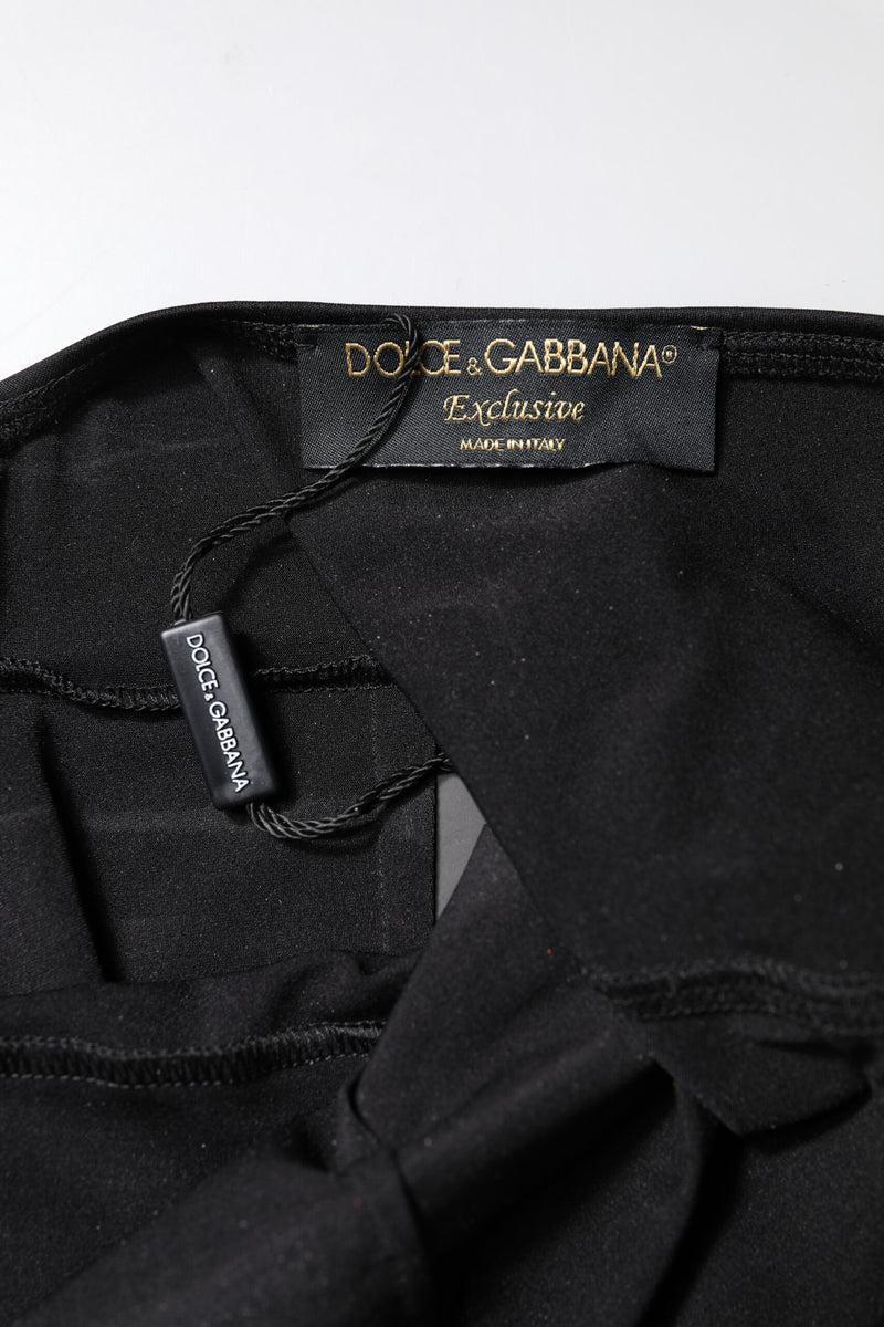 Dolce & Gabbana Black Sleeveless Bodycon Jumpsuit Dress