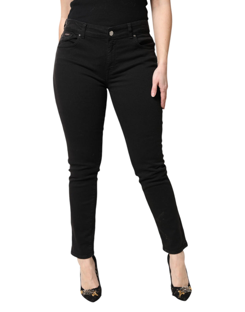 Dolce & Gabbana Jeans Femme Skinny Noir en Coton