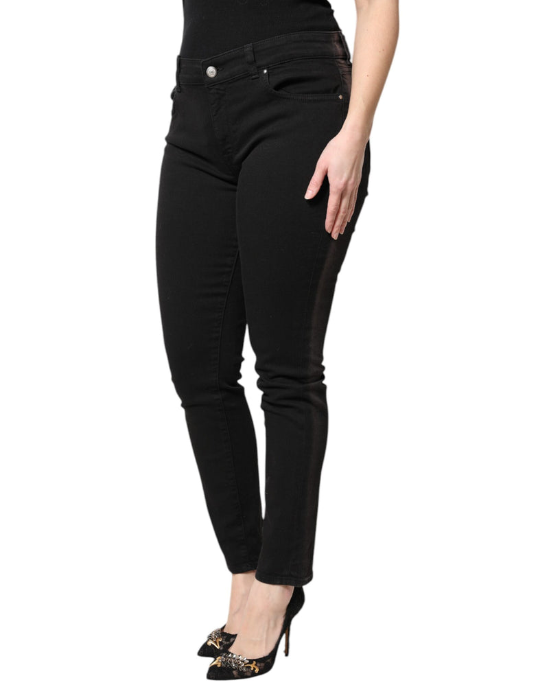 Dolce & Gabbana Jeans Femme Skinny Noir en Coton
