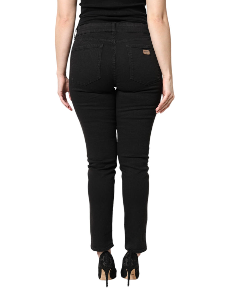 Dolce & Gabbana Jeans Femme Skinny Noir en Coton