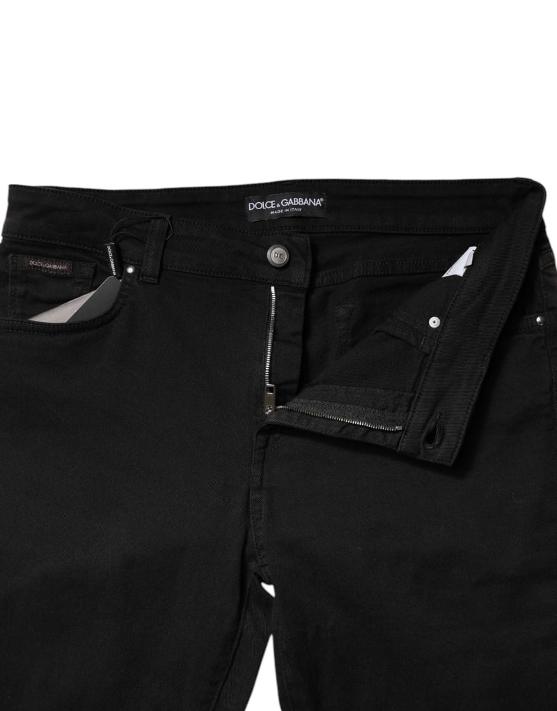 Dolce & Gabbana Jeans Femme Skinny Noir en Coton