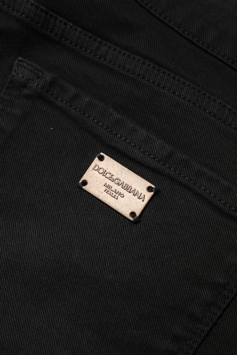Dolce & Gabbana Jeans Femme Skinny Noir en Coton
