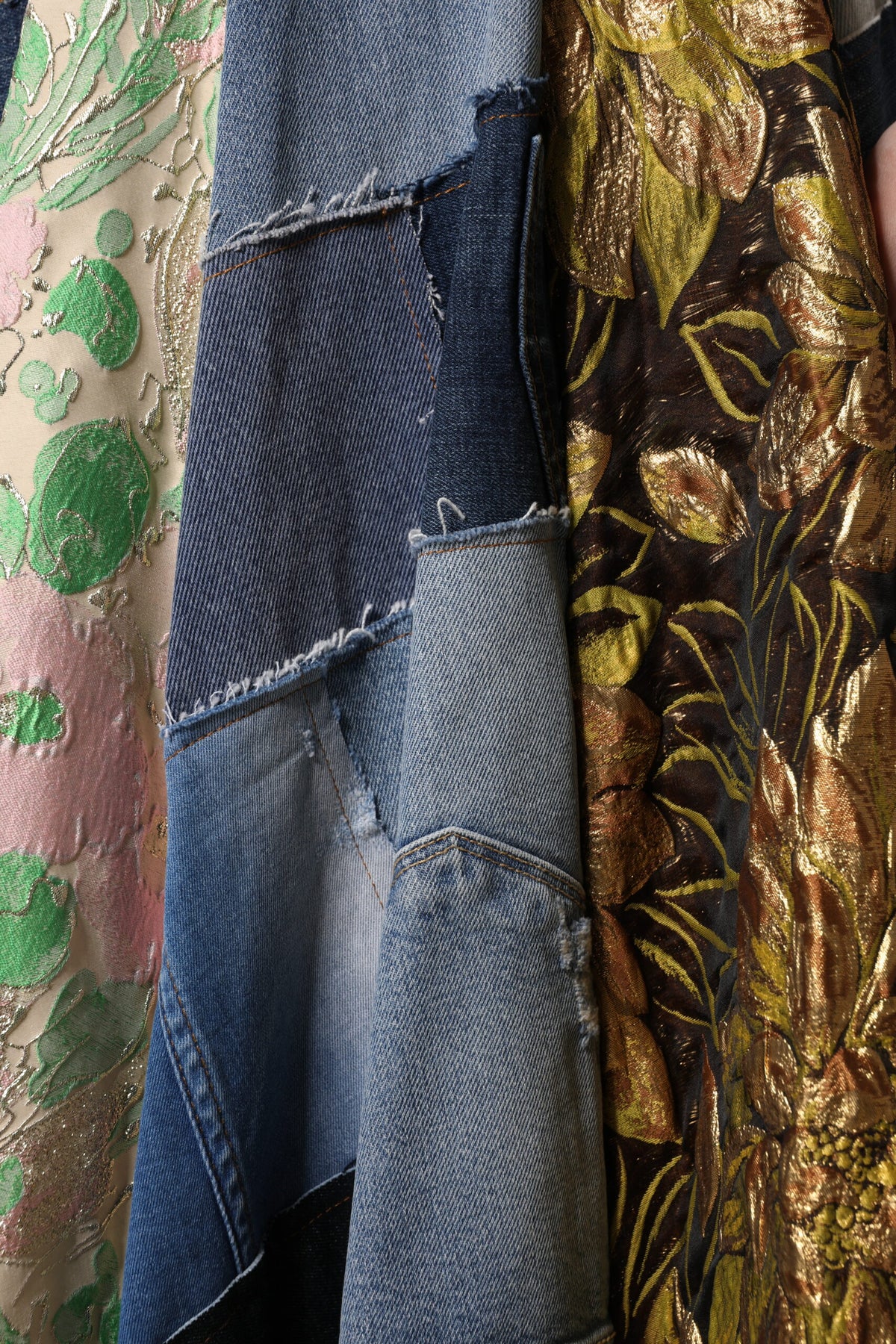 Jupe Midi Multicolore Patchwork Taille Haute Dolce & Gabbana