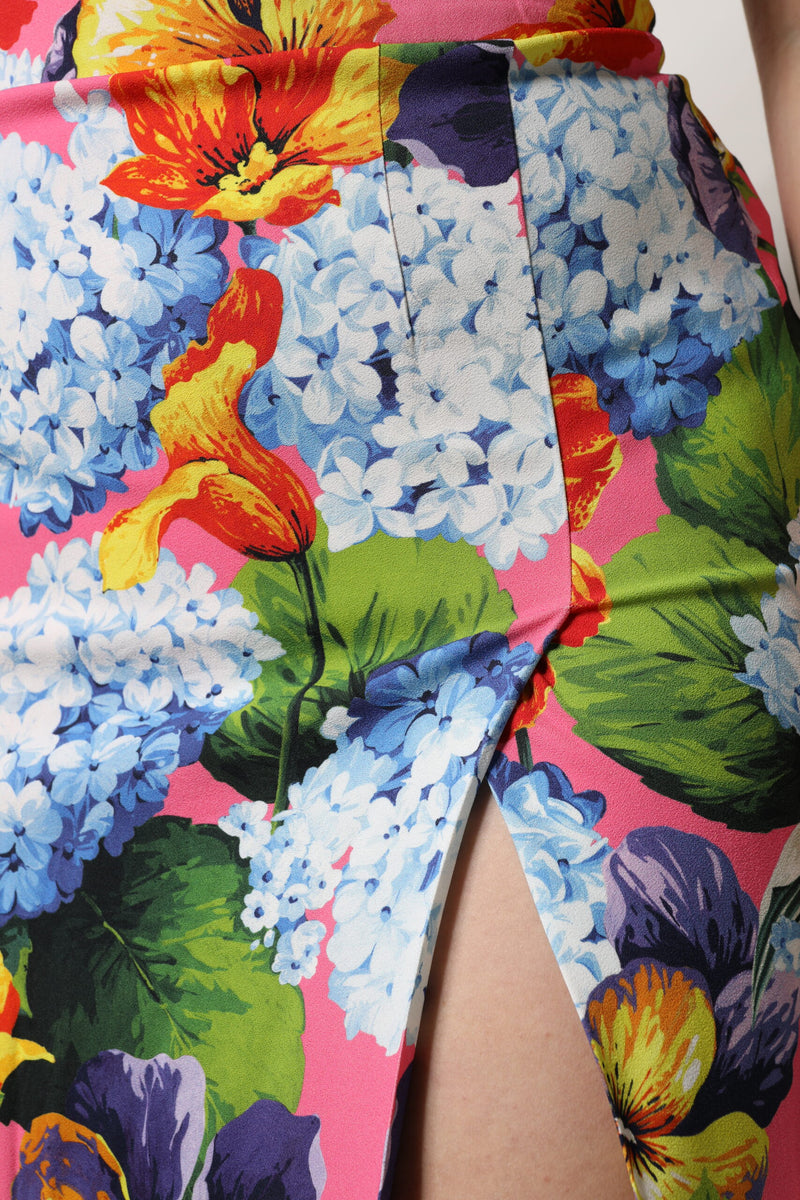 Dolce & Gabbana Jupe Midi Haute Taille Imprimé Floral Multicolore
