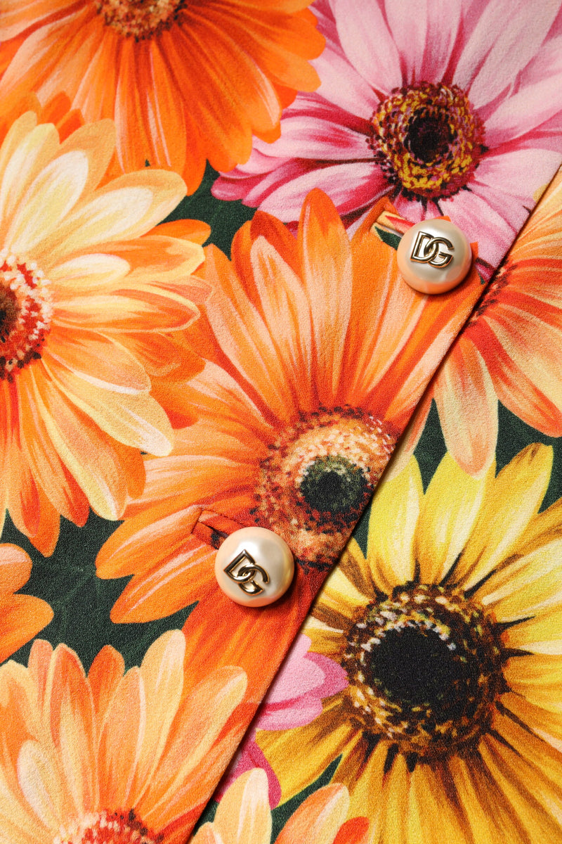 Dolce & Gabbana Jupe Mini Haute Taille Multicolore Fleurie