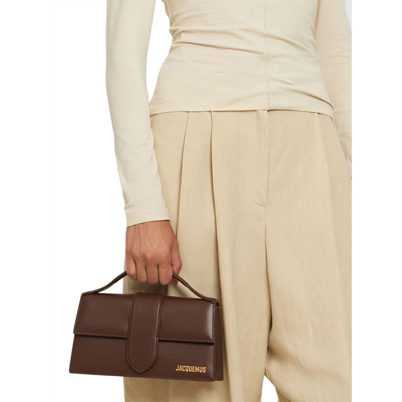 Sac à main en cuir marron de Jacquemus