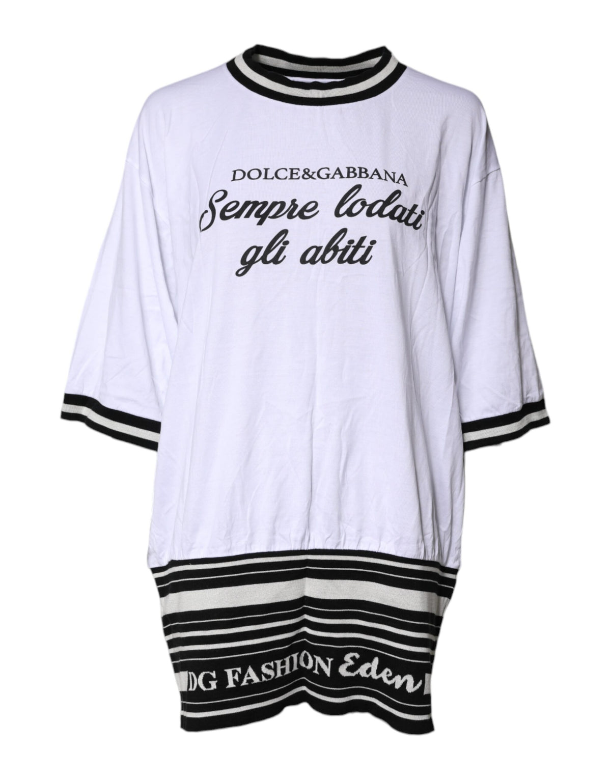 Dolce & Gabbana T-shirt DG Fashion en Coton Blanc