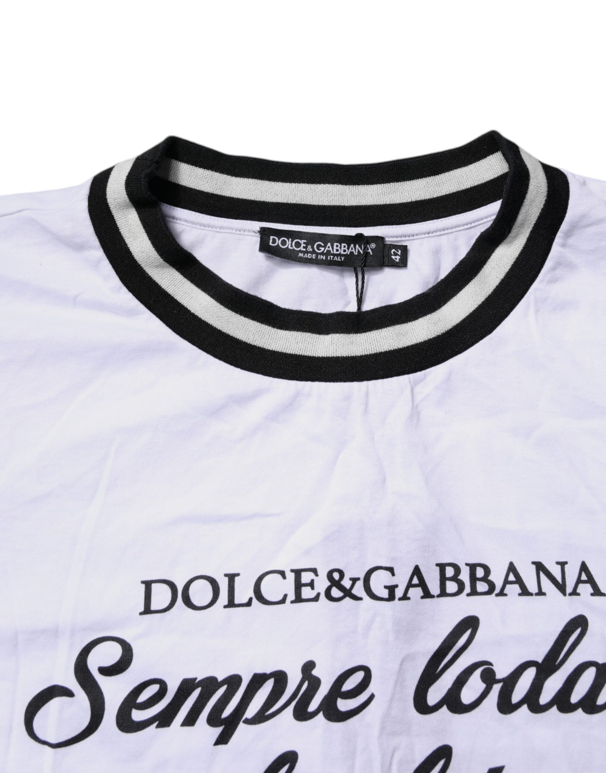 Dolce & Gabbana T-shirt DG Fashion en Coton Blanc