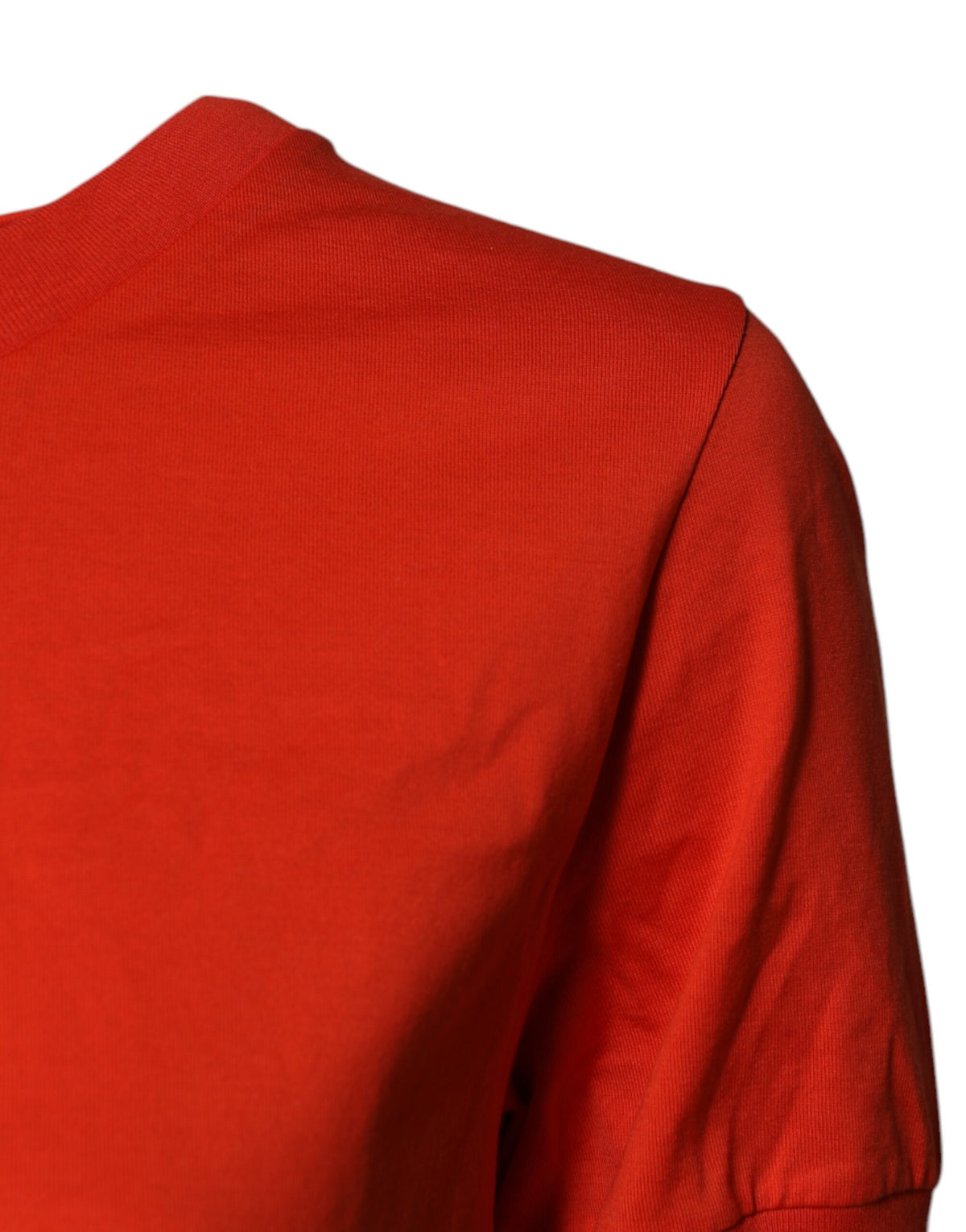 Dolce & Gabbana T-shirt en coton rouge avec broderie florale