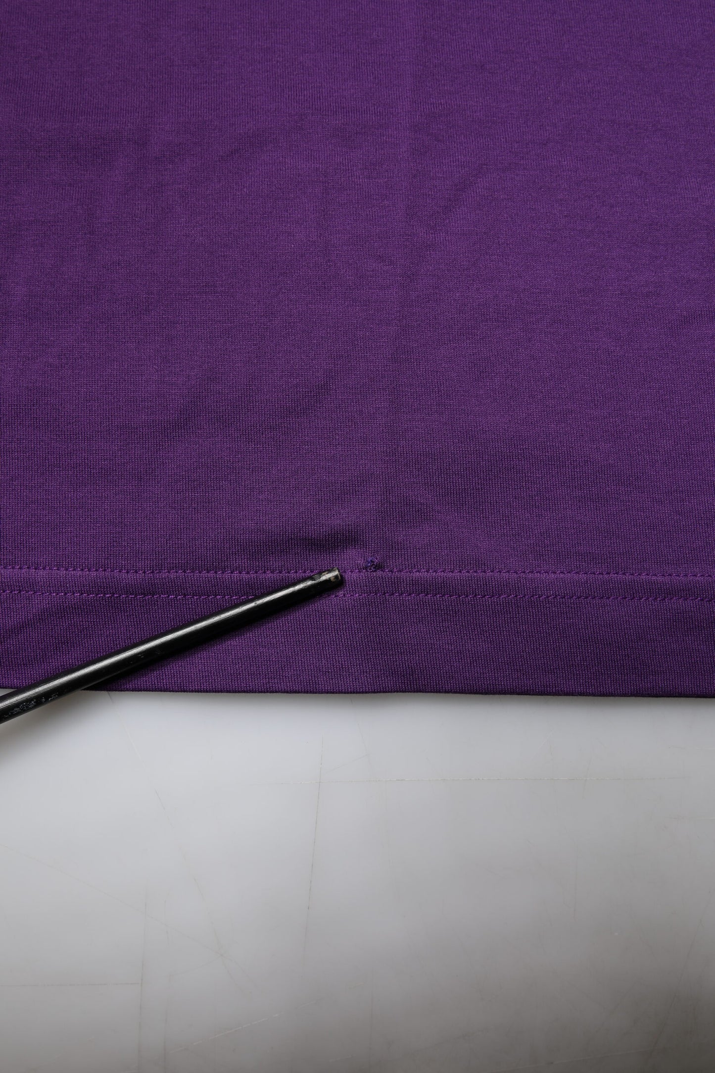 T-shirt à manches courtes et col rond en coton violet de Dolce & Gabbana