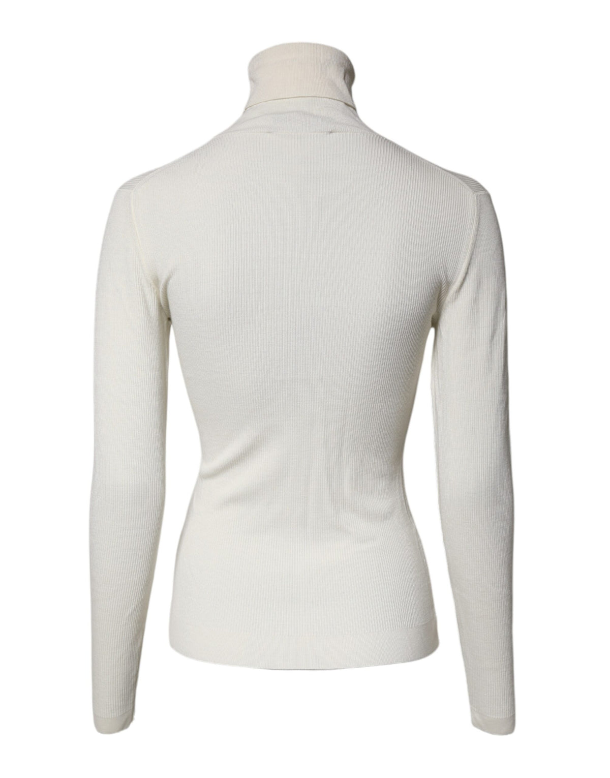 Dolce & Gabbana Pull Crème à Manches Longues Col Roulé Slim