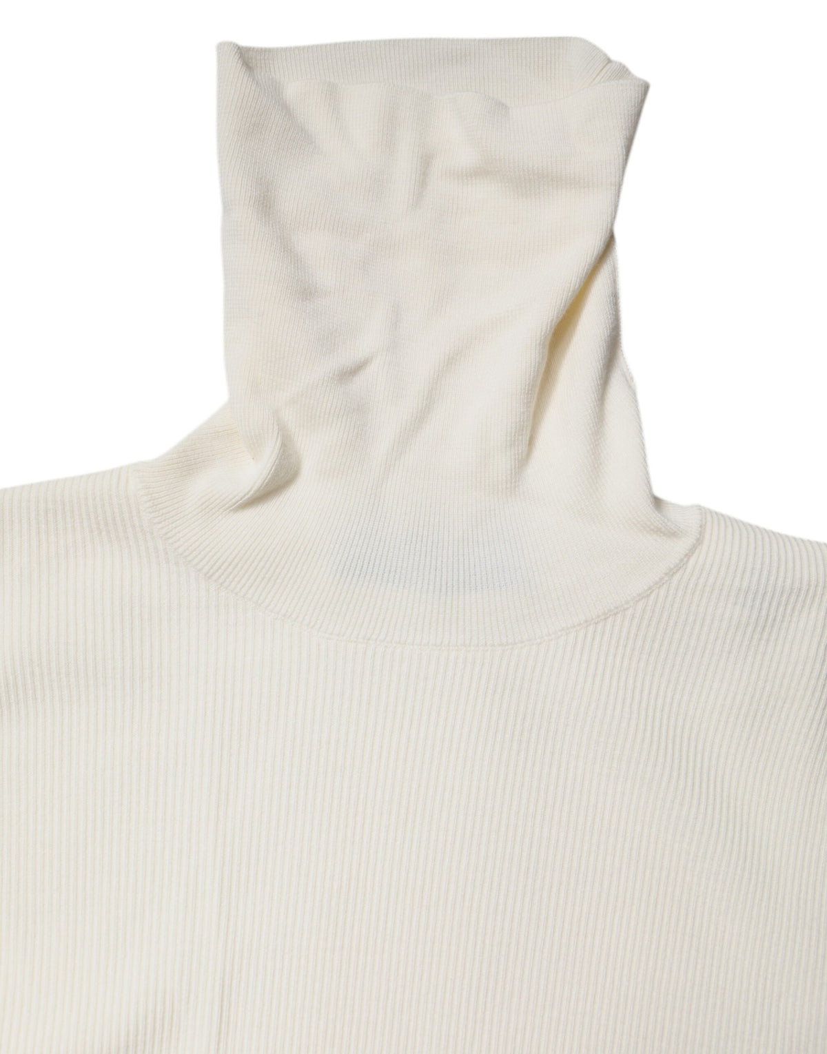 Dolce & Gabbana Pull Crème à Manches Longues Col Roulé Slim