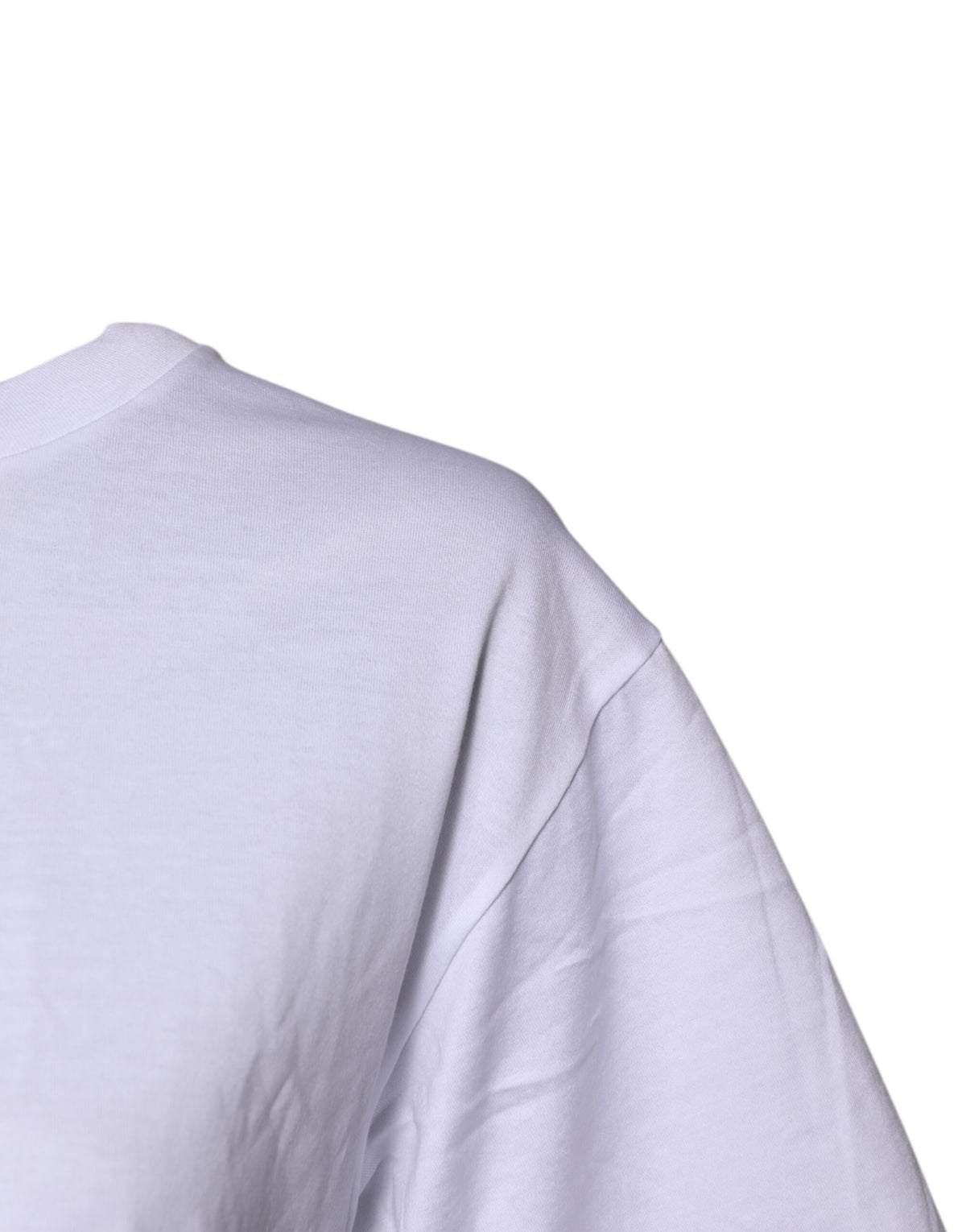 Dolce & Gabbana T-Shirt Femme Imprimé Blanc Col Rond en Coton