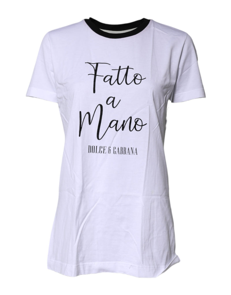Dolce & Gabbana T-shirt en coton blanc à imprimé