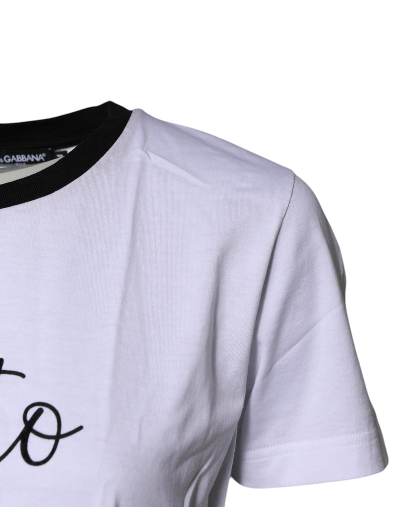 Dolce & Gabbana T-shirt en coton blanc à imprimé