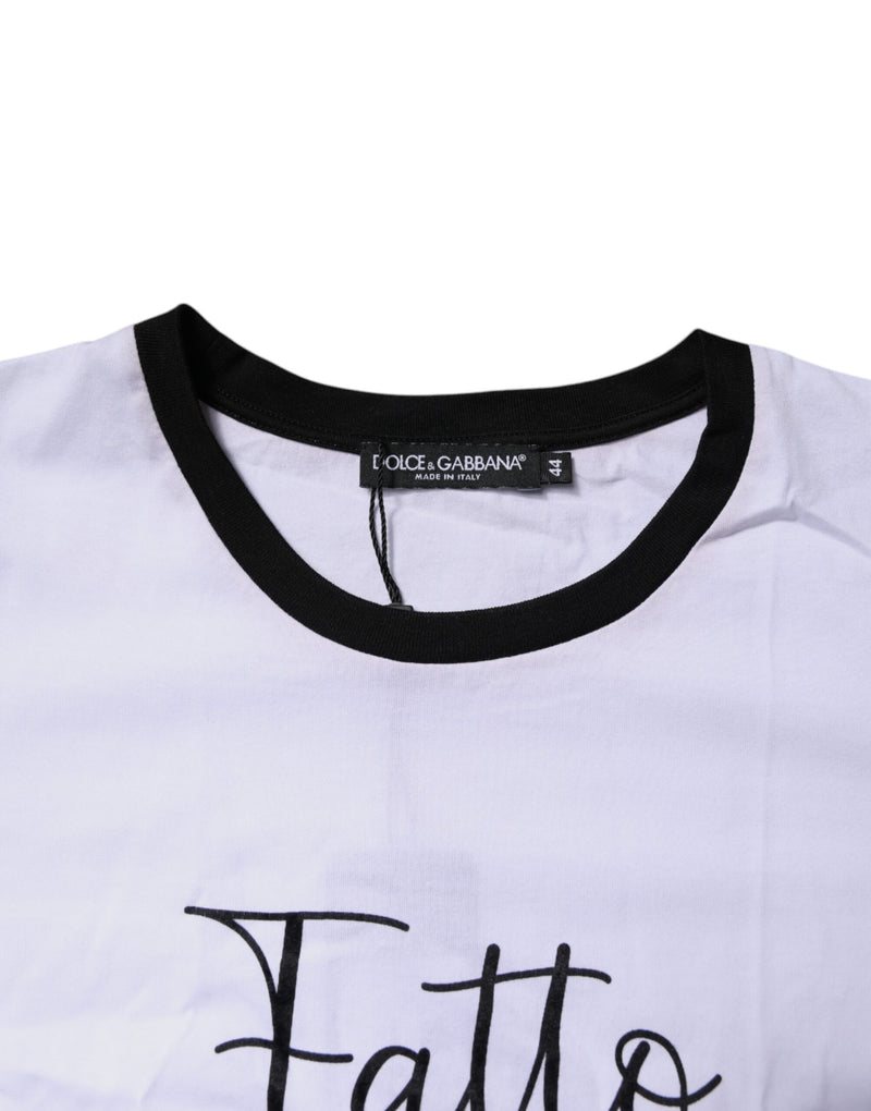 Dolce & Gabbana T-shirt en coton blanc à imprimé