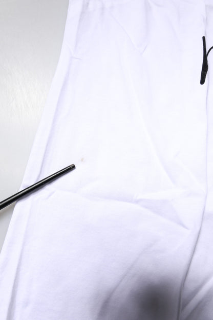 Dolce & Gabbana White Printed Round Neck Top Cotton T-shirt