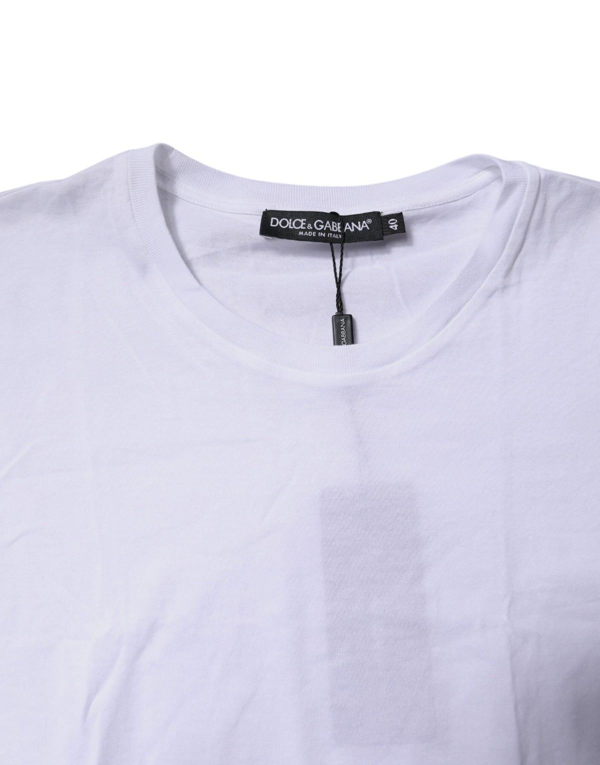 Dolce & Gabbana White Cotton Sleeveless Round Neck Tank Top