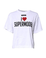 T-shirt en coton blanc imprimé Dolce & Gabbana