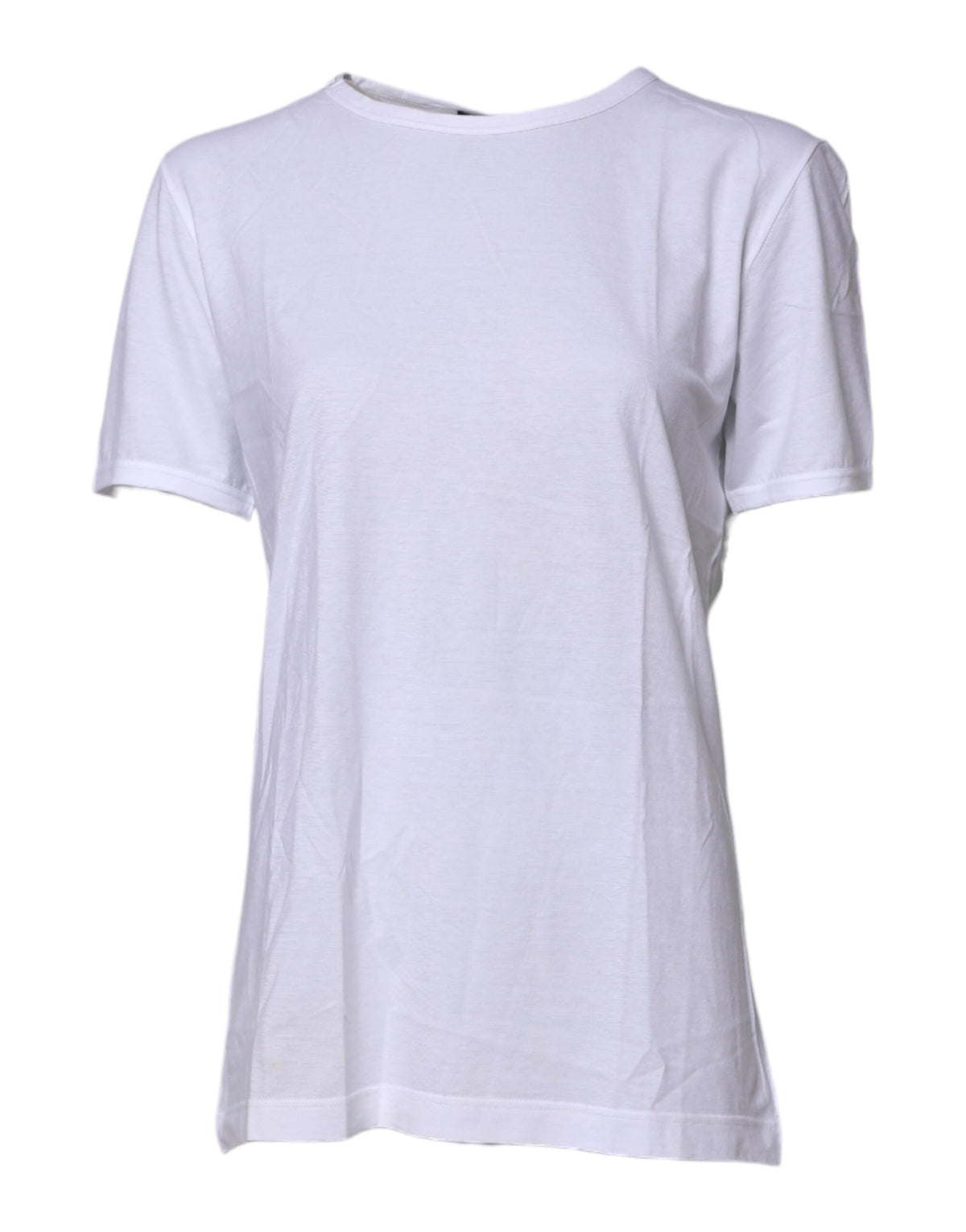 Dolce & Gabbana T-shirt Blanc à Manches Courtes et Col Rond