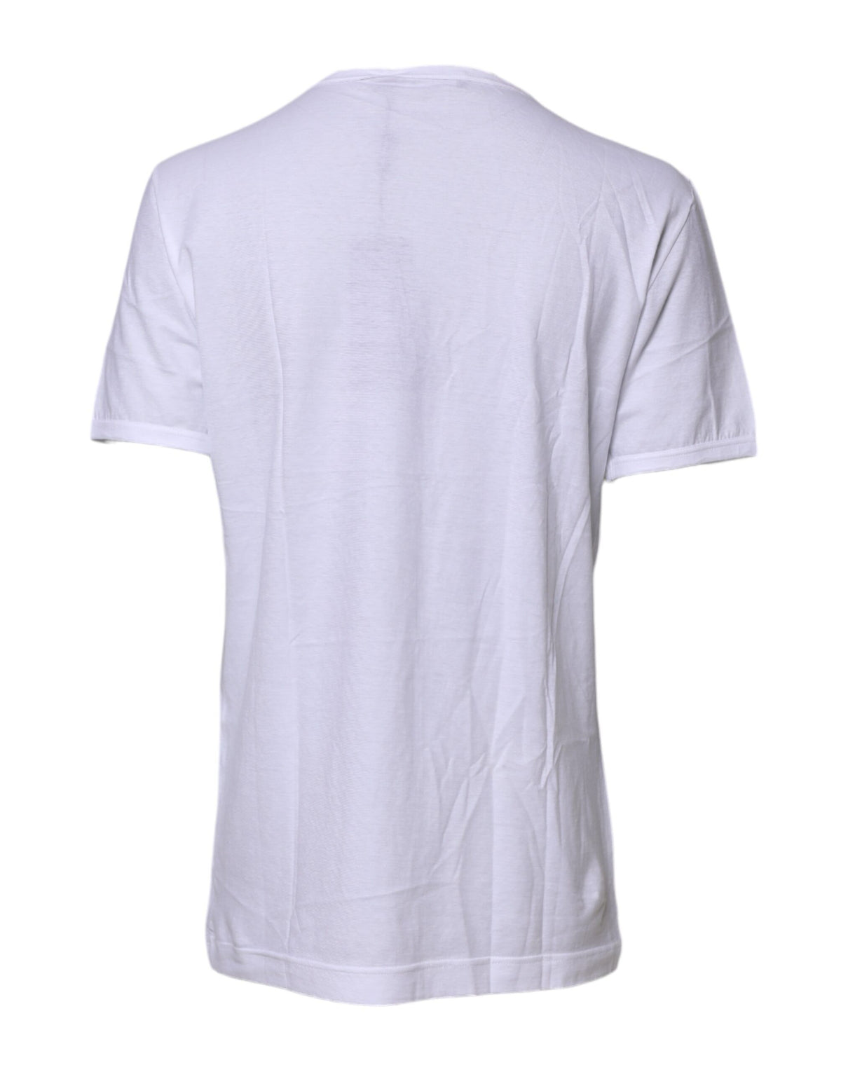 Dolce & Gabbana T-shirt Blanc à Manches Courtes et Col Rond