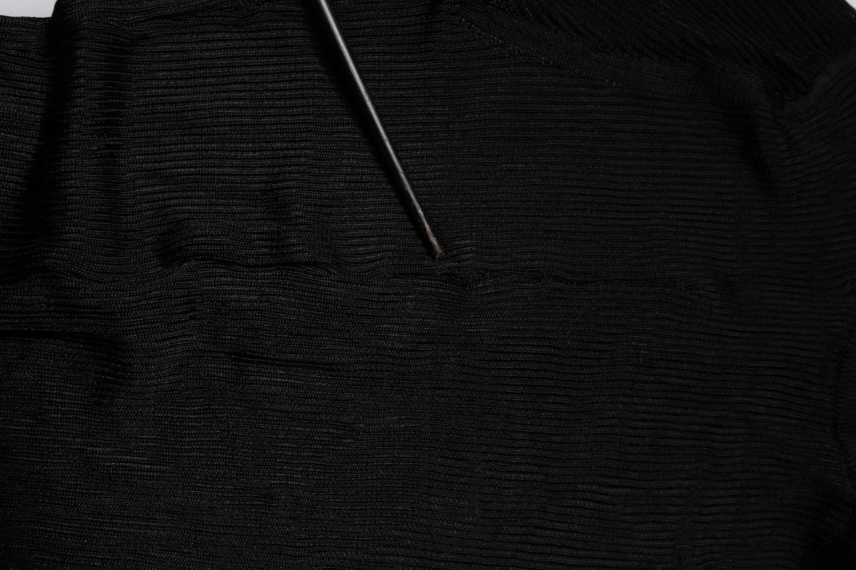Dolce & Gabbana Black Knit Long Sleeves Turtleneck Slim Top