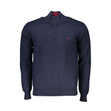 Pull bleu à demi-zip chic de Harmont &amp; Blaine avec détail brodé