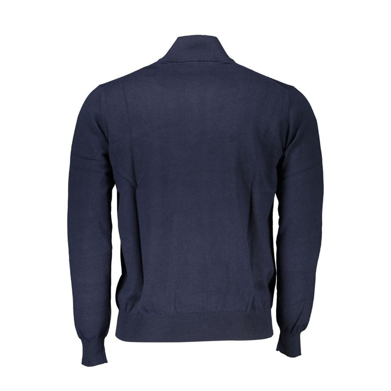 Pull bleu à demi-zip chic de Harmont &amp; Blaine avec détail brodé