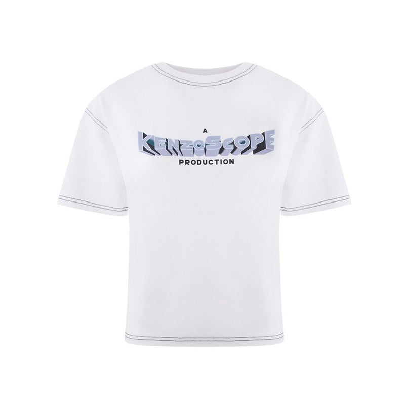 Kenzo Elegant White Cotton Top for Women - Timeless Style